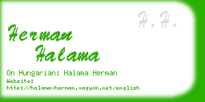 herman halama business card